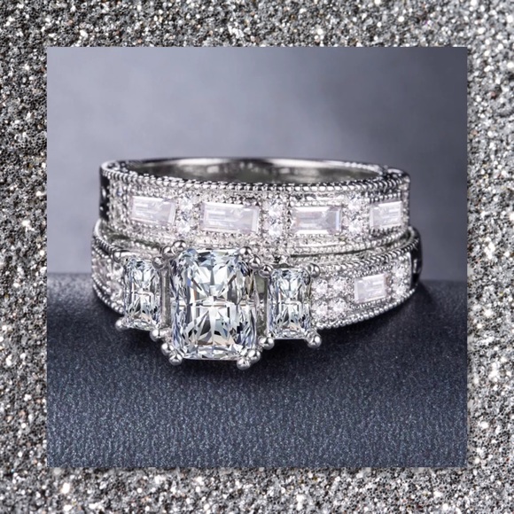 Glam Squad 2 You Jewelry - JUST IN🆕2pc Sapphire 925 Stamped Ring Set